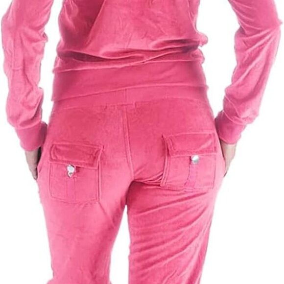 Lightweight Women's Velour Tracksuit for Casual Wear - Machine Wash Friendly - Picture 3 of 7